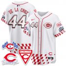 Elly De La Cruz - 44 White Jersey Cincinnati Reds 2025 Speedway V1 All Stitched