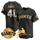 Wilmer Flores - 41 Black Gold Jersey San Francisco Giants "Alex the Great" Rabbit Memories 2025