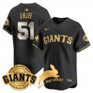 Jung Hoo Lee - 51 Black Gold Jersey San Francisco Giants "Alex the Great" Rabbit Memories 2025