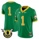#1 Team Green Jersey Oregon Ducks 2025 Vapor Limited All Stitched