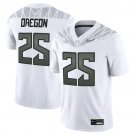 #25 Oregon White Jersey Oregon Ducks 2025 Vapor Limited All Stitched