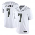 Evan Stewart White Jersey Oregon Ducks 2025 Vapor Limited All Stitched