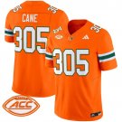 Cane 305 Orange Jersey Miami Hurricanes 2025 Vapor Limited All Stitched