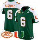 Damien Martinez Green Alternate Jersey Miami Hurricanes 2025 Vapor Limited All Stitched