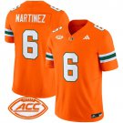 Damien Martinez Orange Jersey Miami Hurricanes 2025 Vapor Limited All Stitched