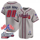 Custom Gray Jersey Atlanta Braves 2025 Speedway Classic V1 All Stitched