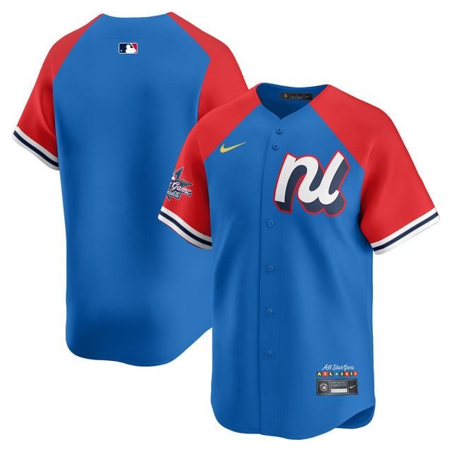 Team Blue Red Jersey National League 2025 All Star All Stitched