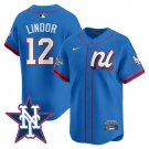 Francisco Lindor - 12 Blue Jersey National League 2025 All Star All Stitched