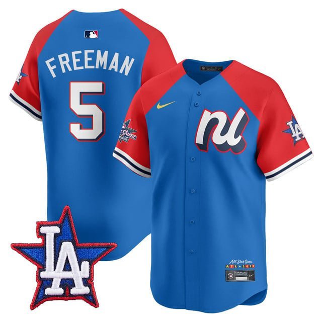 Freddie Freeman - 5 Blue Red Jersey National League 2025 All Star All Stitched