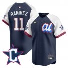 José Ramírez - 11 Navy Alternate Jersey American League 2025 All Star All Stitched