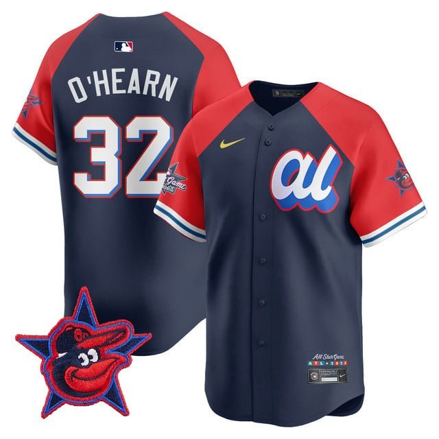 Ryan O'Hearn - 32 Navy Red Jersey American League 2025 All Star All Stitched