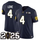 LOVE - 4 Navy Jersey Notre Dame Fighting Irish CFP Final Patch All Stitched
