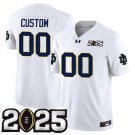 Custom White Jersey Notre Dame Fighting Irish CFP Final Patch All Stitched