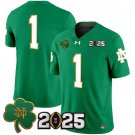 #1 Team Green Jersey Notre Dame Fighting Irish 2025 CFP Final Patch Vapor Limited