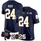 Jack Kiser Navy Jersey Notre Dame Fighting Irish 2025 CFP Final Patch Vapor Limited