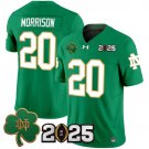 Benjamin Morrison Green Jersey Notre Dame Fighting Irish 2025 CFP Final Patch Vapor Limited