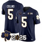 Beaux Collins Navy Jersey Notre Dame Fighting Irish 2025 CFP Final Patch Vapor Limited