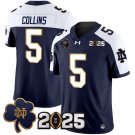 Beaux Collins Navy Alternate Jersey Notre Dame Fighting Irish 2025 CFP Final Patch Vapor Limited