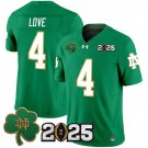 Jeremiyah Love Green Jersey Notre Dame Fighting Irish 2025 CFP Final Patch Vapor Limited
