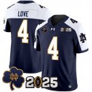 Jeremiyah Love Navy Alternate Jersey Notre Dame Fighting Irish 2025 CFP Final Patch Vapor Limited