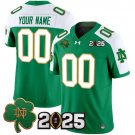 Custom Green Alternate Jersey Notre Dame Fighting Irish 2025 CFP Final Patch Vapor Limited