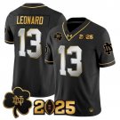 Riley Leonard Black Limited Jersey Notre Dame Fighting Irish 2025 CFP Final Patch Gold All Stitched