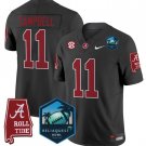Jihaad Campbell Jersey #11 Alabama Crimson Tide 2025 ReliaQuest Bowl Black