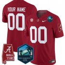 Custom Alabama Crimson Tide Jersey 2025 ReliaQuest Bowl Patch Crimson