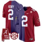 Derrick Henry Jersey Ravens #2 Alabama Crimson Tide Split Football Game Stitched