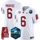 Kobe Prentice Jersey #6 Alabama Crimson Tide 2025 ReliaQuest Bowl White