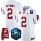 Ryan Williams Jersey #2 Alabama Crimson Tide 2025 ReliaQuest Bowl White
