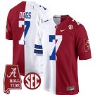 Trevon Diggs Jersey #7 Alabama Crimson Tide Split Football Game Stitched