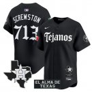 Screwston Jersey #713 Houston Astros Mexico Tejano Barrio Style Vapor Limited Stitched Black