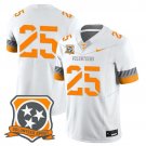25 White Jersey Tennessee Volunteers 2025 Spirit All Stitched