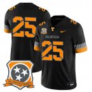 25 Black Jersey Tennessee Volunteers 2025 Spirit All Stitched