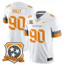 Dominic Bailey - 90 White Jersey Tennessee Volunteers 2025 Spirit All Stitched