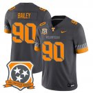 Dominic Bailey - 90 Smokey Gray Jersey Tennessee Volunteers 2025 Spirit All Stitched