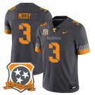 Jermod McCoy - 3 Smokey Gray Jersey Tennessee Volunteers 2025 Spirit All Stitched