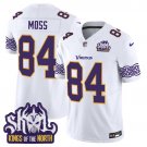 Randy Moss White Jersey V2 Minnesota Vikings King Of The North Patch Vapor Limited