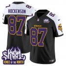 T.J. Hockenson Black Alternate Jersey V2 Minnesota Vikings King Of The North Patch Vapor Limited