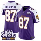 T.J. Hockenson Purple Alternate Jersey V2 Minnesota Vikings King Of The North Patch Vapor Limited