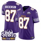 T.J. Hockenson Purple Jersey V2 Minnesota Vikings King Of The North Patch Vapor Limited