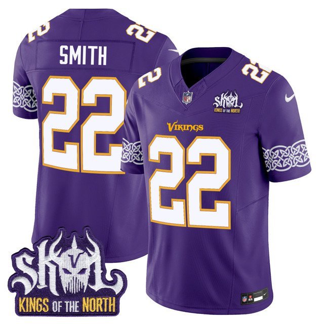 Harrison Smith Purple Jersey V2 Minnesota Vikings King Of The North Patch Vapor Limited