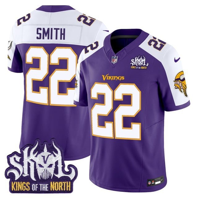 Harrison Smith Purple Alternate Jersey V2 Minnesota Vikings King Of The North Patch Vapor Limited