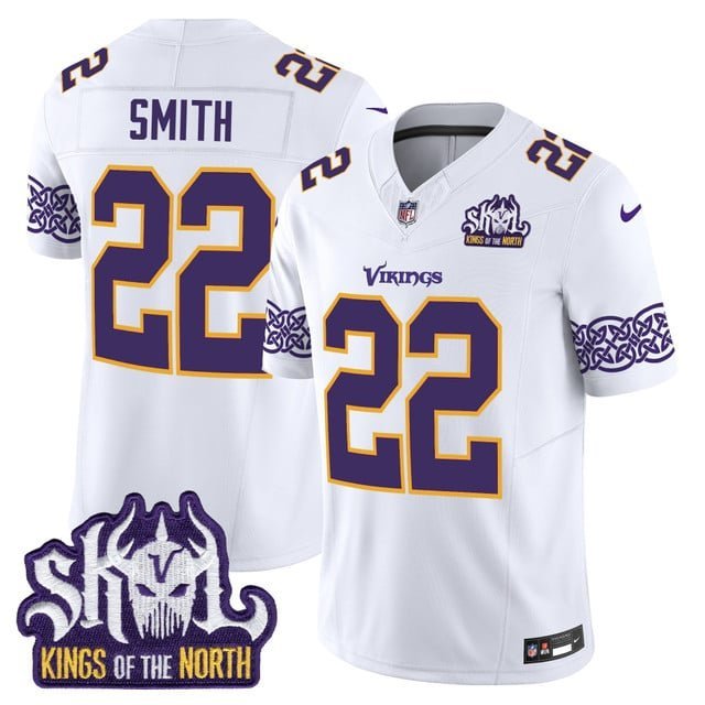 Harrison Smith White Jersey V2 Minnesota Vikings King Of The North Patch Vapor Limited