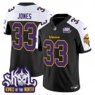Aaron Jones Purple Alternate Jersey V2 Minnesota Vikings King Of The North Patch Vapor Limited