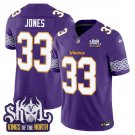 Aaron Jones Purple Jersey V2 Minnesota Vikings King Of The North Patch Vapor Limited