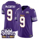 J.J. McCarthy Purple Jersey V2 Minnesota Vikings King Of The North Patch Vapor Limited