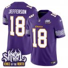 Justin Jefferson Purple Jersey V2 Minnesota Vikings King Of The North Patch Vapor Limited