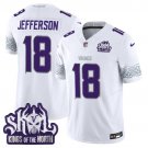 Justin Jefferson Winter Warrior Jersey V2 Minnesota Vikings King Of The North Patch Vapor Limited